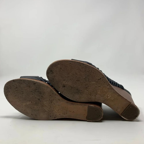 Matt Bernson Pia Woven Leather Wedges in Black - Picture 8 of 8